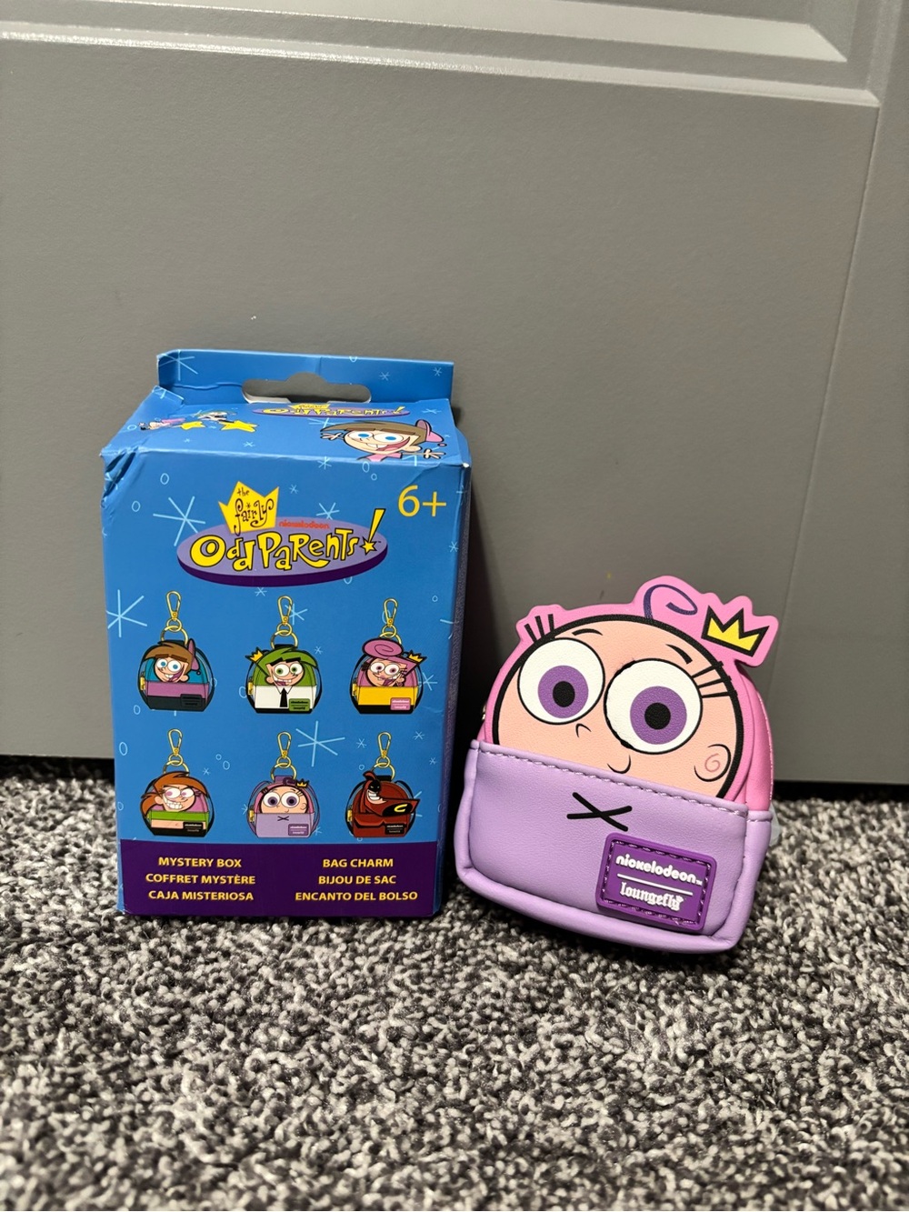 Loungefly The Fairly OddParents Cosplay Mini Bag Charm in Pink & Lavender